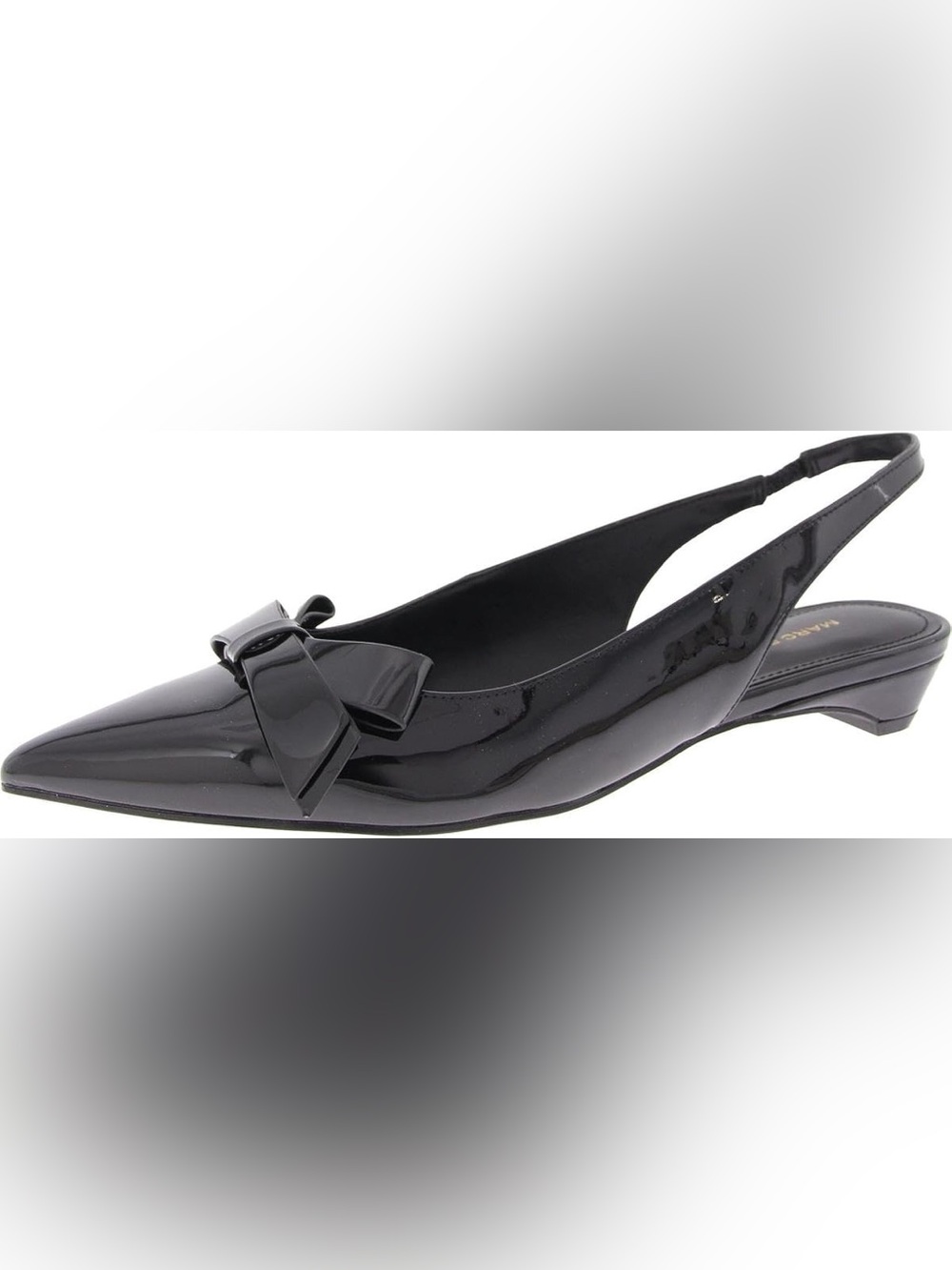 Marc Fisher Kerrey black patent slingback flats kitten heel women’s size 9